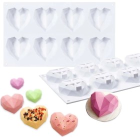 Resim Teknotrust Silikon Elmas Kalp Kalıp 8 Li 
