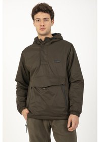 Resim Maraton Sportswear Comfort Erkek Kapşonlu Uzun Kol Basic Haki Yağmurluk 21353-haki Haki 