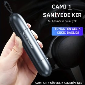 Resim Bir Aksesuar Al Araç Acil Durum Cam Kırıcı Emniyet Kemeri Kesici Kiti 