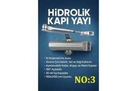 Resim Kapı Hidroliği, Iki Kademeli Hız Ayarı, Tersine Çevrilebilir, Sol ve Sağ Kullanım, Ayarlanabilir Kollar, Ahşap ve Metal Kapılar, 180° Açılabilir, 30-60 kg Kapasite, 900X2100 mm Uyumlu (No:3) 