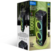Resim ACL ACS-5 100W gücünde RGB ışıklı Karaoke Mikrofonlu Taşınabilir Bluetooth Hoparlör 