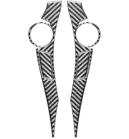 Resim Prius 2009-2015 Karbon Fiber Araç Direksiyon Simidi Düğmesi Kapağı Döşeme İç Etiket Aksesuarları Karbon Fiber Desen 