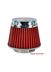 Resim Carub Performans Ve Ses Arttırıcı Açık Hava Filtresi +6 Hp Kapalı Tip Kırmızı Aparatlı Üniversal 00 Şüscaroto Aksesuar 