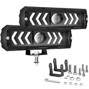 Resim Xiyyadms 6 İnç Çift Renk Sıcaklıklı Led Çalışma Lambası - Jeep, Kamyon, Atv Ve Tekneler İçin Su Geçirmez Ve Ayarlanabilir Siyah 