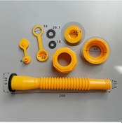 Resim Cloudstore Sarı 8 Parça Set Dayanıklı Benzin Nozulu Çoklu Kapak Seti 