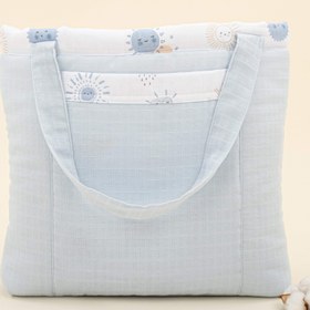 Resim Bebek Bakım Çantası - Bebe Mavi Muslin - Mavi Güneş 