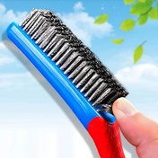 Resim Hafif Paslanmaz Çelik Tel Fırça ile Rahat Plastik Sap - Pas Giderme, Kaynak Dökümü, Kir ve Boya için Kaymaz Kavrama - Dayanıklı Endüstriyel ve Kaynak Aracı, Kaynak Aksesuarları, Ergonomik Tasarım, Şık Metalik Kaplama 