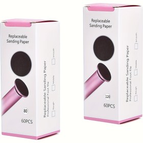 Resim Elektrikli Ayak Dosyası için 120 adet Değiştirilebilir Zımpara Diski - 80Grit ve 120Grit Doldurulabilir Giderici, Dayanıklı Plastik, Ölü Işık Bej ve Sivilceler için İdeal, Ayak Bakımı Temel Gereksinimleri, Ayak Giderici, Sivilce Giderme, Şık Tasarım, Pürüzsüz Dokulu, Ayak Kallus Giderici 