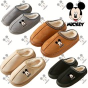Resim Disney Kadınlar İçin Peluş Terlikler - Mickey Mouse Desenli, Yumuşak Ev Ayakkabısı, Kışlık, Makinede Yıkanabilir (Kahverengi/Bej/Siyah/Gri), Doğum Günü/Yılbaşı Hediyesi, Rahat ve Nefes Alabilen EVA Tabanlı, Şirin Tasarım, Konforlu Ev Giyimi, Disney Hayranları İçin Sevimli Terlikler 