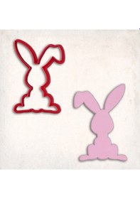 Resim Tavşan Gövde Kurabiye Kalıbı Şekillendirici Kopat KIrmızı 