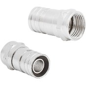 Resim Rg6 Kısa Tip Sıkmalı F Konnektör 