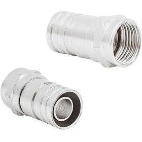 Resim Rg6 Kısa Tip Sıkmalı F Konnektör 