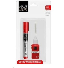 Resim Picador Kırmızı Tahta Kalemi + Yedek Mürekkep + Yedek Uç 501 N11.1533 