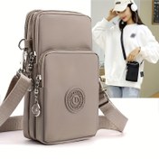 Resim Kadınlar İçin Moda Nylon Çapraz Vücut Telefon Çantası, Polyester Astarlı ve Fermuar Tasarımlı - Seyahat ve Günlük Kullanım İçin Mükemmel 