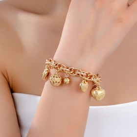 Resim Kadınlar için şık ve zarif lüks yaz metal boş kalp bileziği - Seksi tatil tarzı, hediye vermek için ideal, tüm mevsimler için giyilebilir, demir malzeme, tatil bileziği|Şık bilezik|Zarif bilezik 