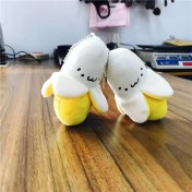 Resim Dzjjna Yeni 1 Adet Dört Inç Iyi Şanslar Karikatür Peluş Oyuncak Bebek Anahtarlık Sevimli Bebek Anahtar Küçük Kolye Seti (Yurt Dışından) 
