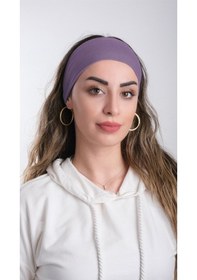Resim Hürrem Bone Mor Pratik Hazır Geçmeli Tesettür Bone Viskon Kumaş Sade 3007_22 Mor 