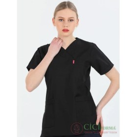 Resim Cici Forma Zarf Yaka Siyah Üst 