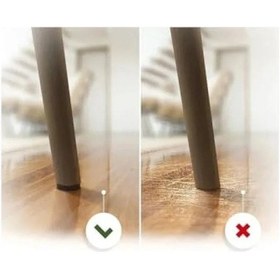 Resim Siyah 8 Adet 5 Cm Yuvarlak Yapışkanlı Koruma Keçesi 