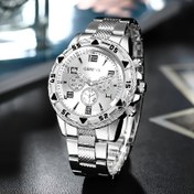 Resim 1 adet Moda Rahat Erkek İş Paslanmaz Çelik Kuvars Saati, Analog Ekran, Yuvarlak Kadran, Pil ile Çalışır, Şarj Edilemeyen Düğme Pil, Elektronik Hareket, Paslanmaz Çelik Kayış, Dünya Saati Özelliği, Ofis, Sevgililer Günü, Paskalya, Cadılar Bayramı, Ramazan, Doğum Günü, Noel, Yeni Yıl Hediyesi için İdeal 