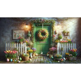 Resim Venspor Bahar Temalı Çiçekli Arkaplan 200 x 150 cm Fon Duvar Örtüsü 