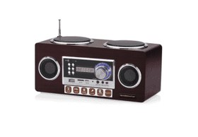 Resim GOLDMASTER SR-128 USB Radyo Bluetooth Kızıl Kahve 