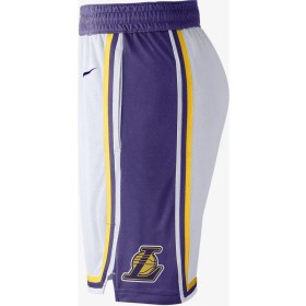 Resim Nike Los Angeles Lakers Nba Erkek Beyaz Basketbol Şort AJ5616-100 