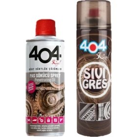 Resim 404 Sıvı Gres + Pas Sökücü Sprey Seti - 404 
