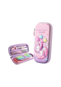 Resim Valkyrie 3 Boyutlu Ay Yıldız Balon Unicorn Su Geçirmez Kalem Kutusu Pembe 
