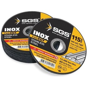 Resim Inox Kesici 115 1,0 22mm 50 Adetlik Paket 