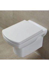 Resim Kare Klozet Kapağı Yavaş Kapanan Yerli Üretim Amortisörlü 