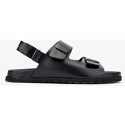 Resim Sandals Factory Lorenza Erkek Siyah Hakiki Deri Sandalet Ayakkabı 60 17627 Erk Sndlt Y24 Siyah 