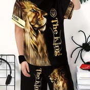 Resim Erkek Çocukları için Günlük 3D Baskılı Tişört ve Şort Takımı, Polyester, Yuvarlak Yaka, Makinede Yıkanabilir - İlkbahar/Yaz Koleksiyonu, Dış Mekanlar için Mükemmel 