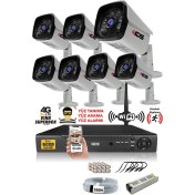 Resim Ids - 7 Kameralı 5 Mp Sony Lensli 1080P Full HD Güvenlik Kamerası Sistemi - Hard Disksiz 