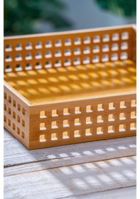 Resim Acar Bambu Sunum Tepsi - 35 Cm Acr-522 Kahverengi 