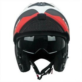 Resim CGM 568g Ber Dresda Çene Açılır Motosiklet Kaskı Kırmızı-siyah / Xl 