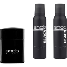 Resim Snob Erkek Black Edt For Men 100 ml + 2 Adet 150 ml Deodorant 