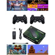Resim VOOKA Oyun Konsolu 2.4g Kablosuz Çift Kol Nostaljik Oyunlar 4k Game Stick 10.000 Oyun Atari Gaming Atari 