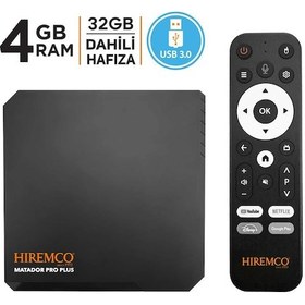 Resim Hiremco Matador Pro Plus 4 GB 32 GB Android Box 