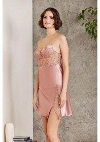 Resim Pierre Cardin 6000 Kadın Dantelli Saten 6'lı Set-brandy Brandy 