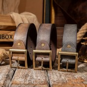 Resim GLEEBUY Vintage Kare Çinko Alaşımlı Tokalı Kemer - Antik Kahverengi, PU Kayış, Erkek ve Kadınlar İçin - Resmi, Günlük Kullanım, Dayanıklı & Kolay Temizlenebilir Kemer Aksesuarları 