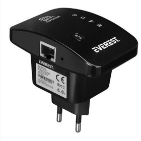 Resim Everest EWR-N300 2.4GHz 300Mbps 1xWAN-LAN Dahili Antenli Repeater+AP Kablosuz Menzil Genişletici 
