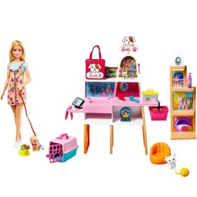 Resim Barbie Bebek ve Evcil Hayvan Dükkanı Oyun Seti GRG90 
