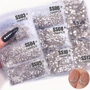 Resim 1440 Adet Düz Arka SS3-SS20 Boyutlarında Sentetik Cam 3D Tırnak ve Ayak/El Süslemeleri, Yuvarlak Parıltılı Taşlar DIY El Sanatları İçin, Dayanıklı Düz Arkalı Taşlar, Tırnak Tasarımlarına Özel, Moda Tasarımcılara Uygun, Kolay Uygulama, Keskin Kesim, Işıltılı Etkiler 