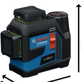 Resim Bosch GLL 12V-100-33 CG AA Pilli 3x360° Yeşil Çizgi Lazeri 0601065400 