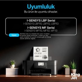 Resim Kingjet Canon Uyumlu 049 Crg-049 Standart Kapasiteli Çipli Muadil Drum Ünitesi Lbp112 