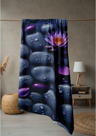 Resim Dijital Baskı Plaj Deniz Havlusu Modern Desenli Peştamal 80x160 Cm Hvl0059 Renkli 