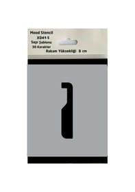 Resim Stencil Rakam Boyama Şablonu X041-sayı Rakam Yüksekliği 5 Cm 