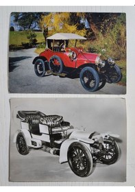 Resim 1920lere Ait Klasik Otomobil Kartpostal. 2 Adet Postadan Geçmiş Klasik Otomobil 