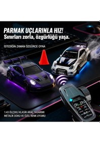 Resim Hstar 1:43 Profesyonel Mini Drift Rc Araba Gtr 4wd 15 Km/h Hız Metal Alaşım Gövde Eps Stabilizasyonu Tam Orantılı Çift M Çok Renkli 